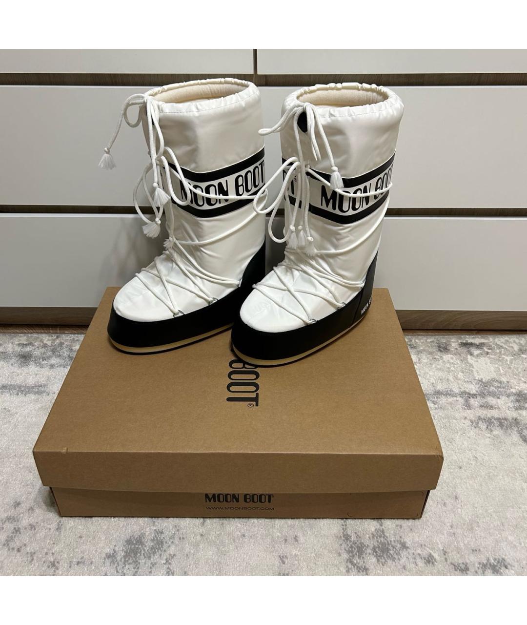 MOON BOOT Белые высокие ботинки, фото 6