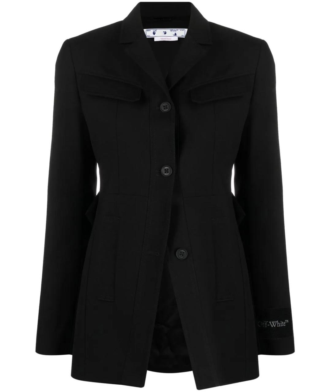 OFF-WHITE Черный шерстяной жакет/пиджак, фото 1