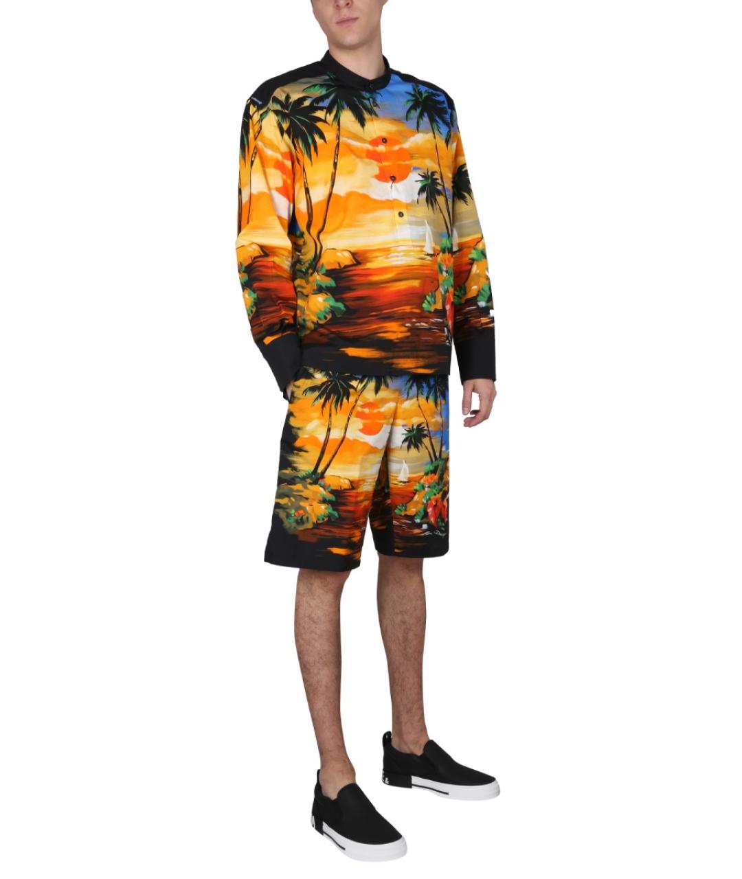 DOLCE&GABBANA Мульти хлопковые шорты, фото 3