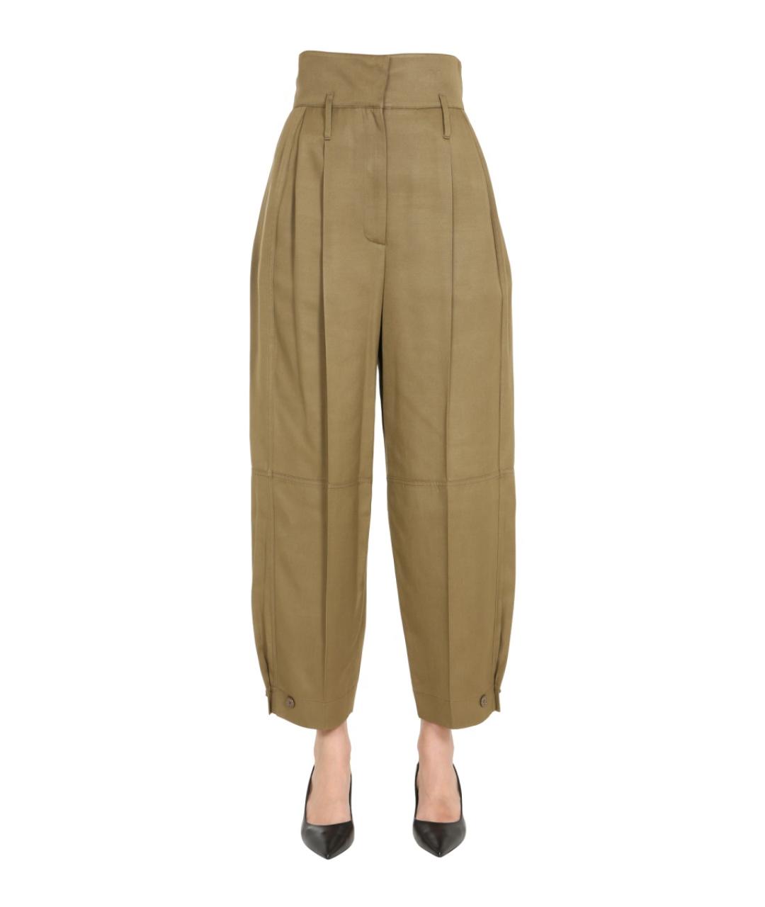 GIVENCHY Коричневые вискозные прямые брюки, фото 1