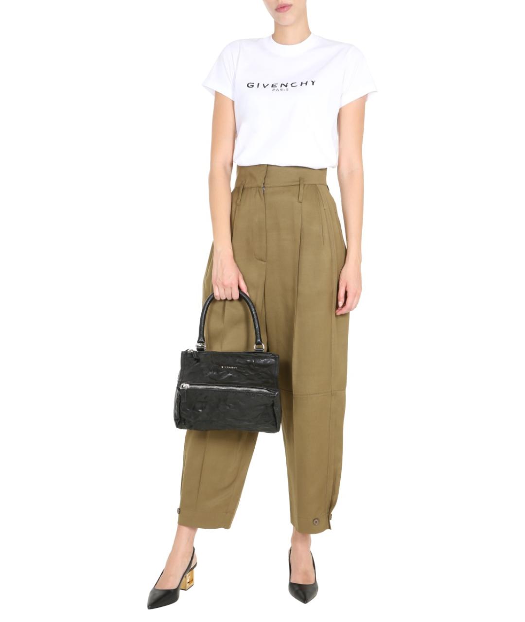 GIVENCHY Коричневые вискозные прямые брюки, фото 2