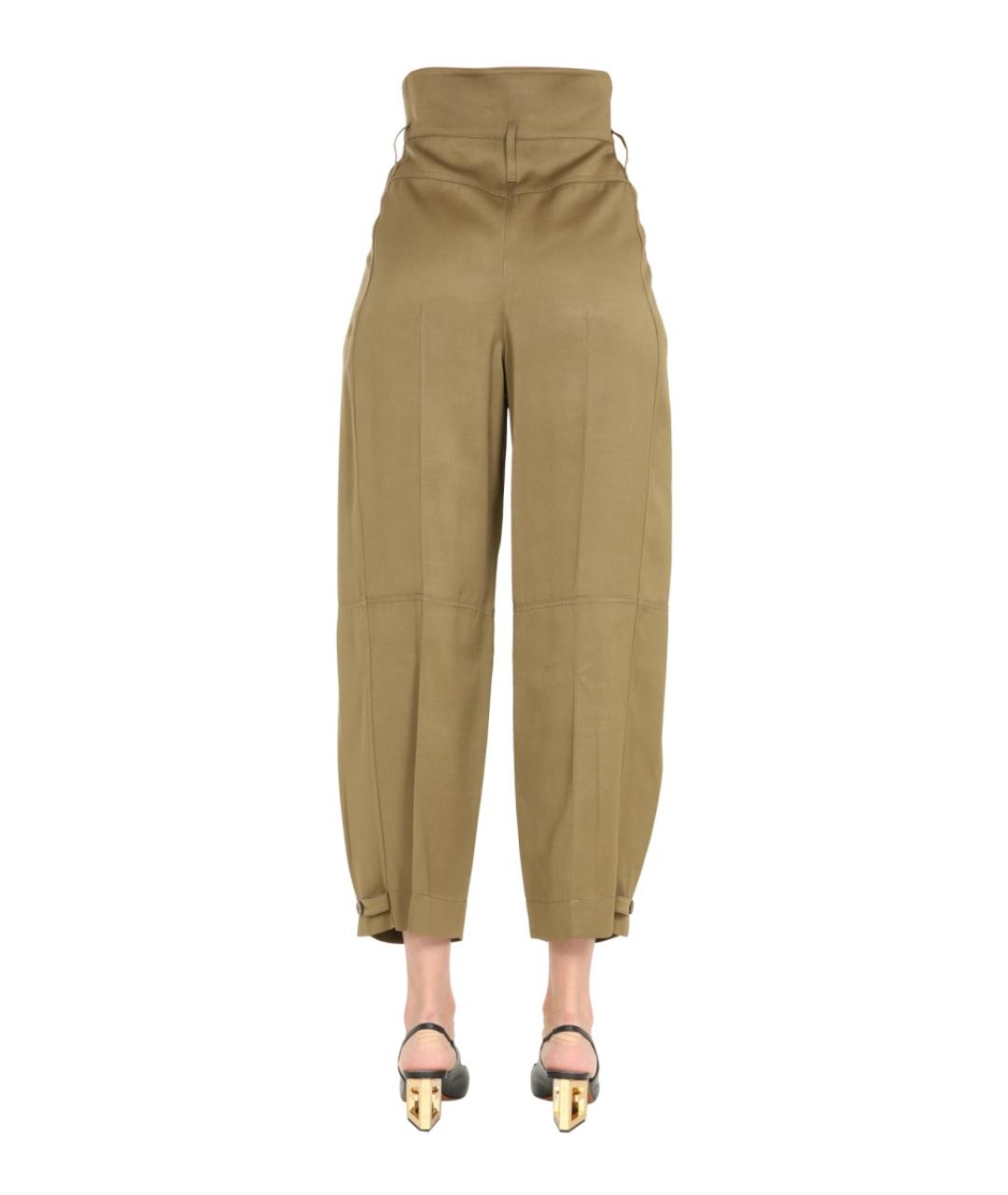 GIVENCHY Коричневые вискозные прямые брюки, фото 4