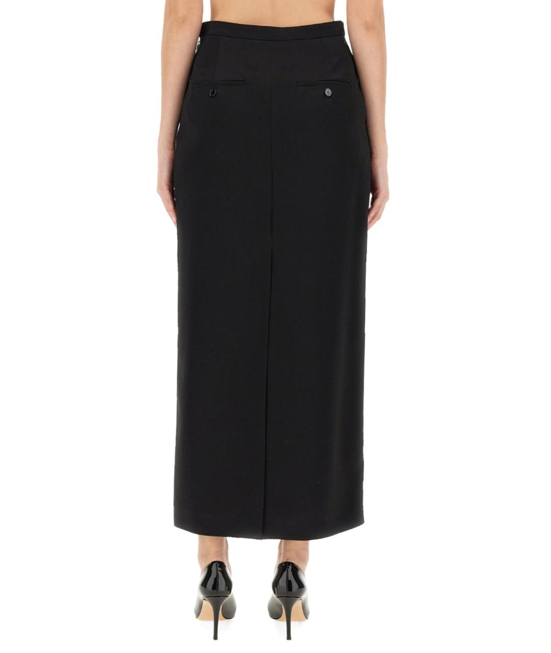 LANVIN Черная ацетатная юбка макси, фото 3