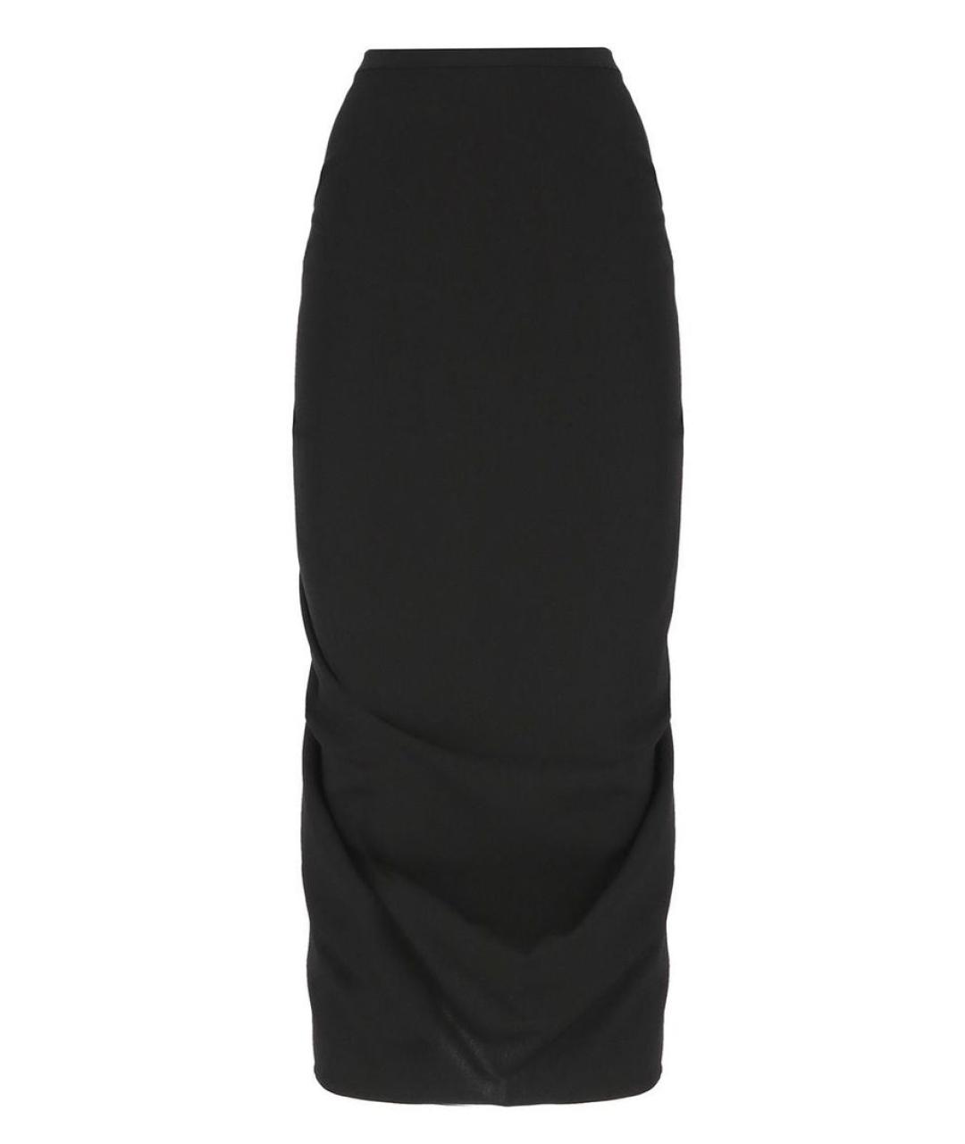 DRIES VAN NOTEN Черная шерстяная юбка миди, фото 1