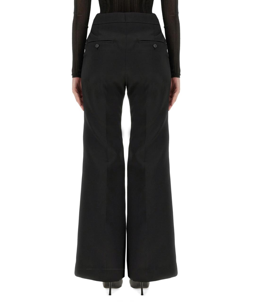 GIVENCHY Черные полиэстеровые прямые брюки, фото 3