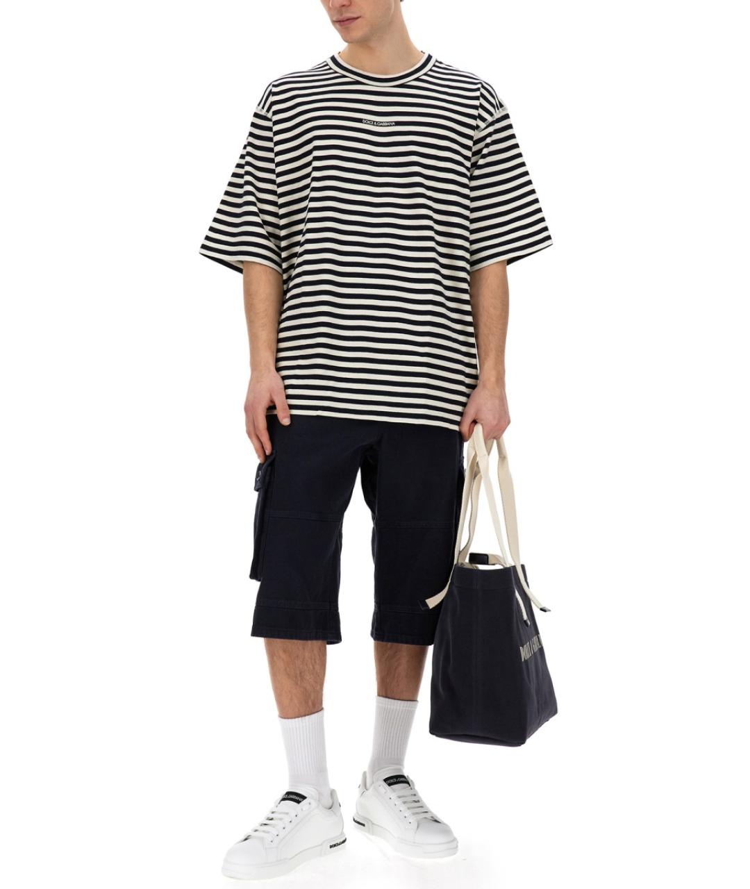 DOLCE&GABBANA Синие хлопковые шорты, фото 2