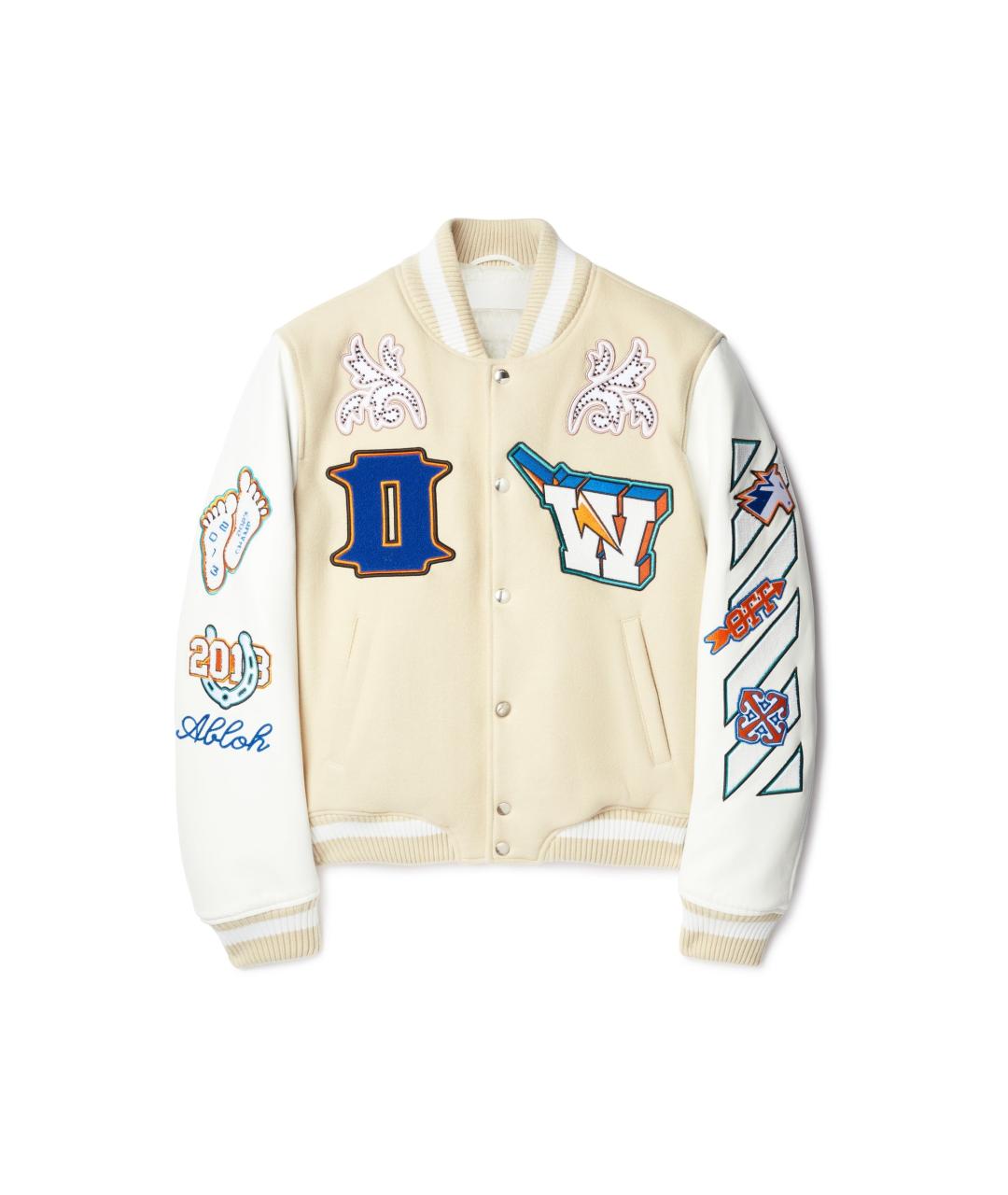 OFF-WHITE Бежевая шерстяная куртка, фото 1