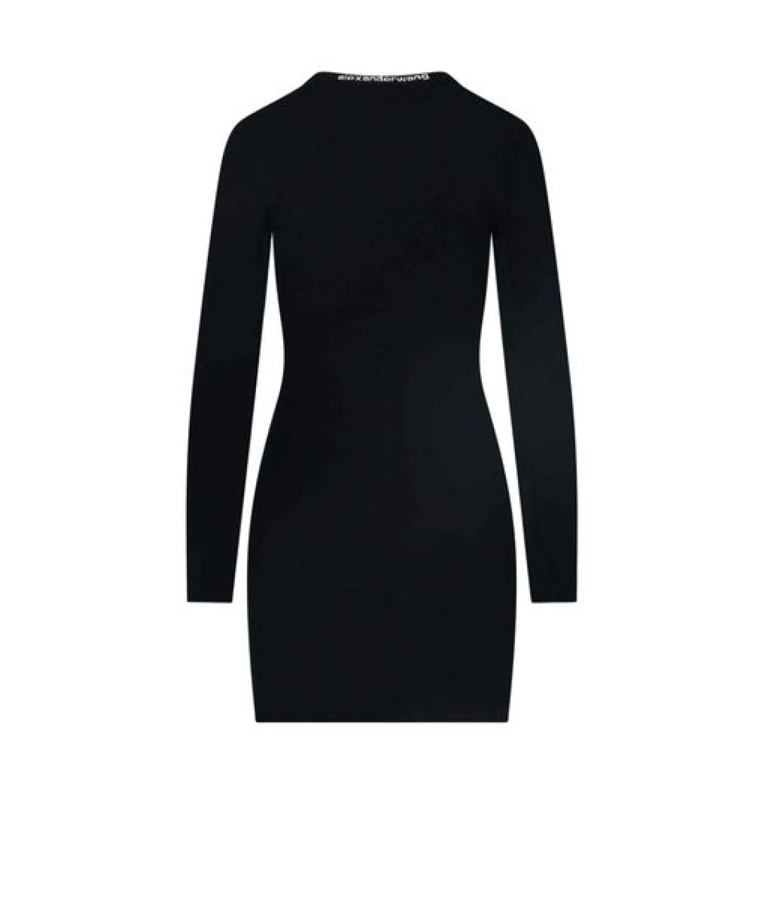 T BY ALEXANDER WANG Черное вискозное повседневное платье, фото 2