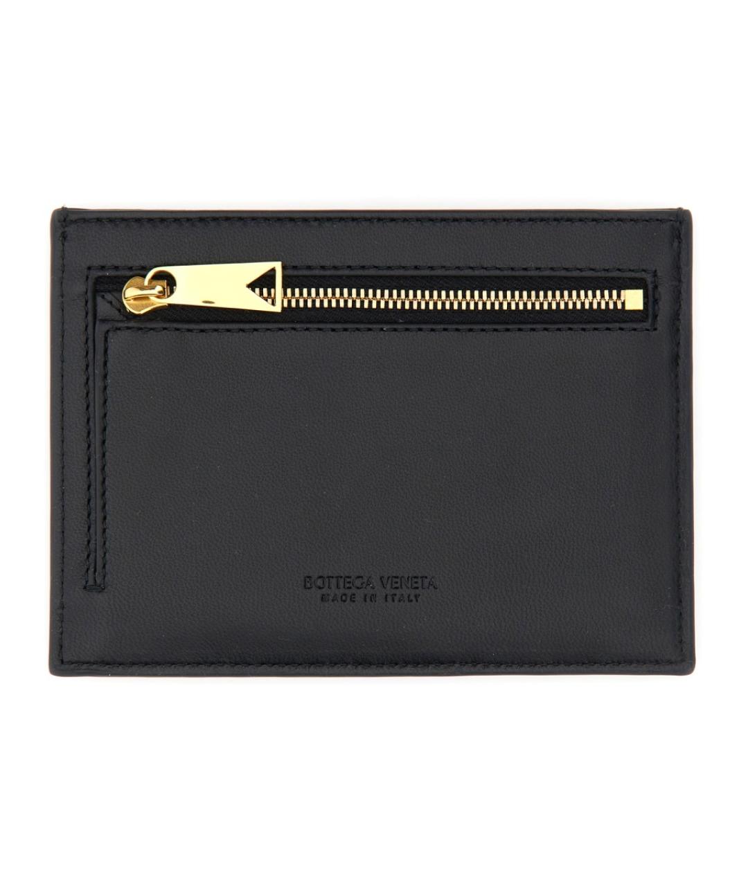 BOTTEGA VENETA Черный кожаный кардхолдер, фото 1