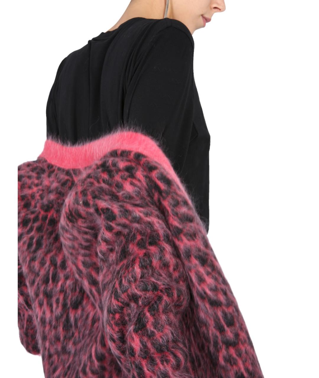 SAINT LAURENT Розовый шерстяной кардиган, фото 6