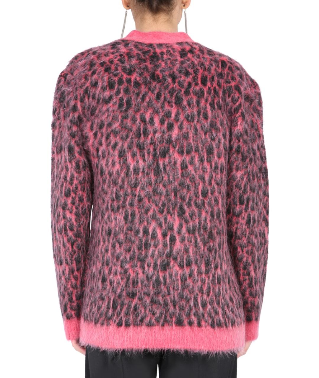 SAINT LAURENT Розовый шерстяной кардиган, фото 5