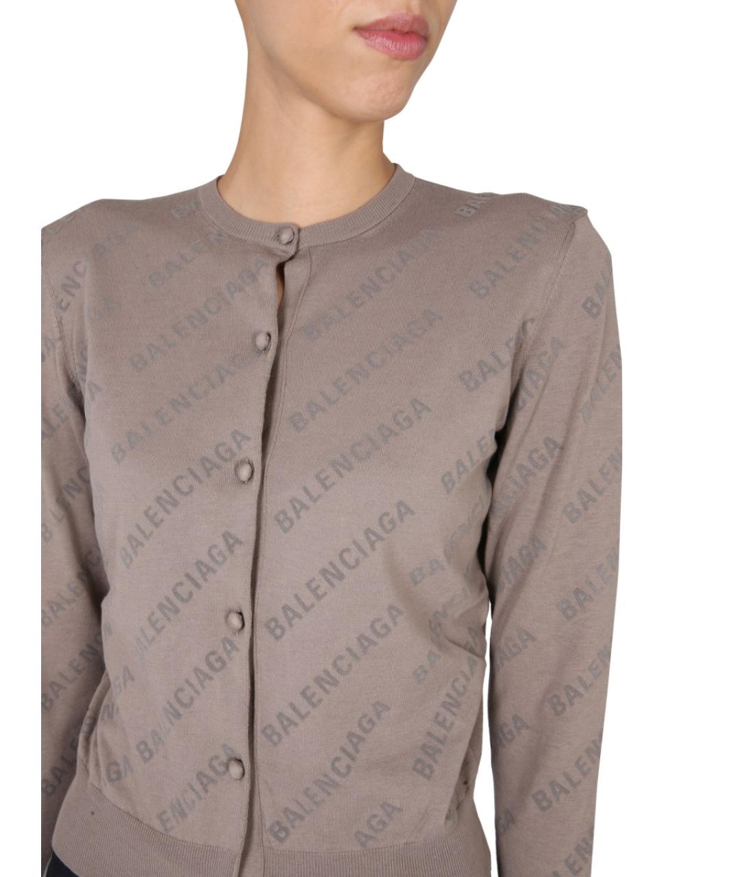 BALENCIAGA Бежевый хлопковый кардиган, фото 5