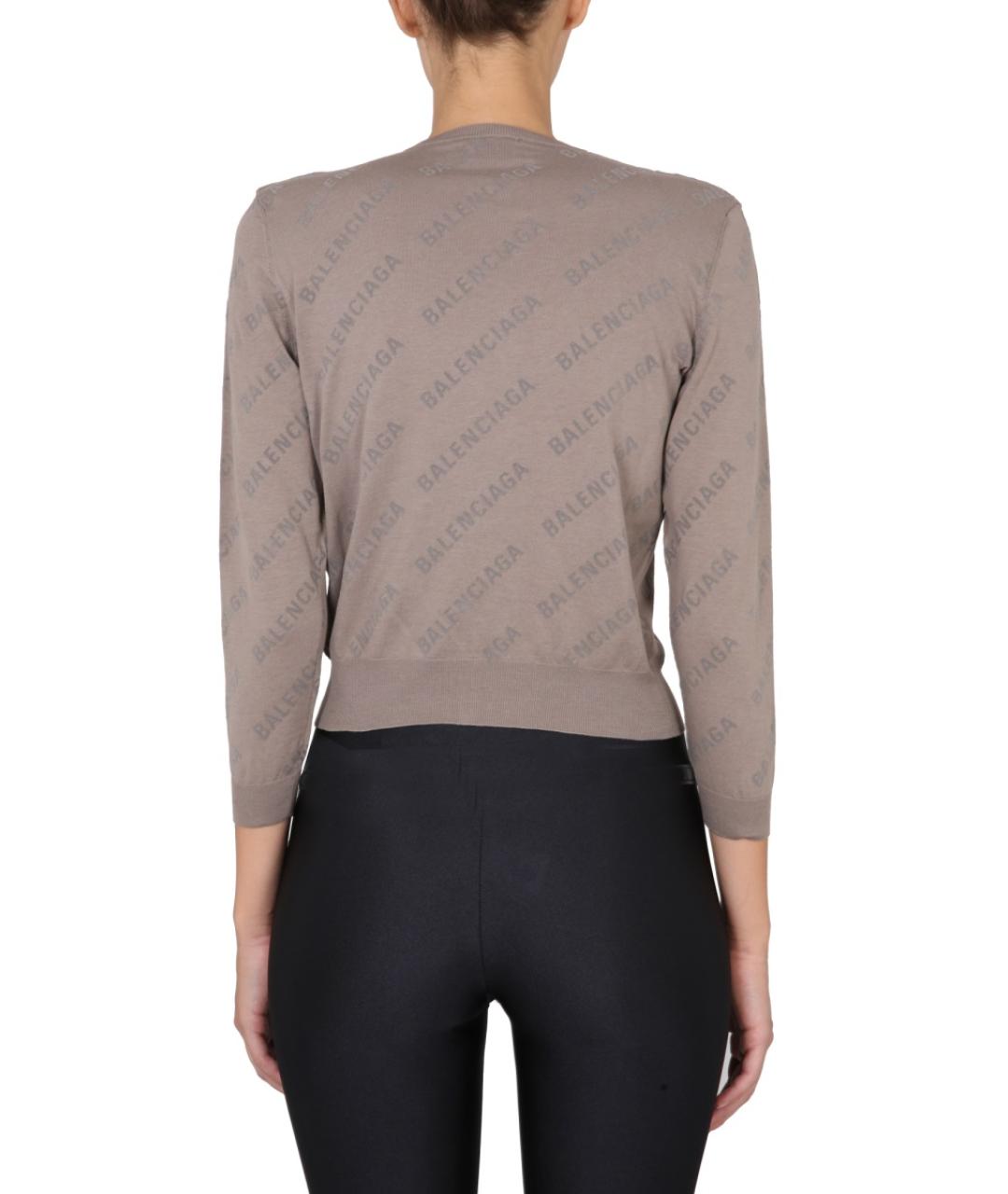 BALENCIAGA Бежевый хлопковый кардиган, фото 4