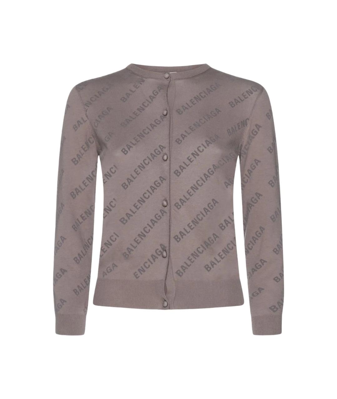 BALENCIAGA Бежевый хлопковый кардиган, фото 1