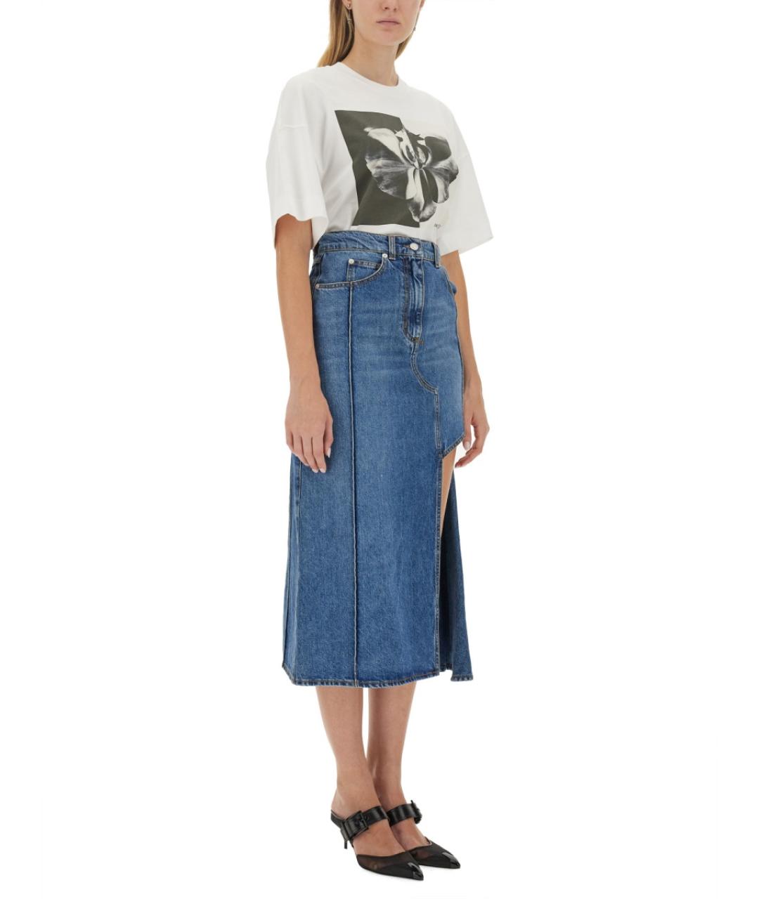 ALEXANDER MCQUEEN Мульти хлопковая футболка, фото 2