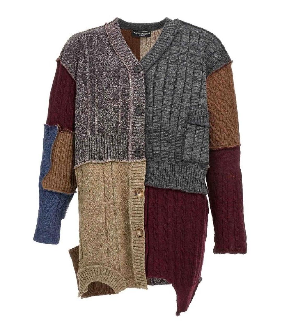 DOLCE&GABBANA Мульти шерстяной кардиган, фото 1