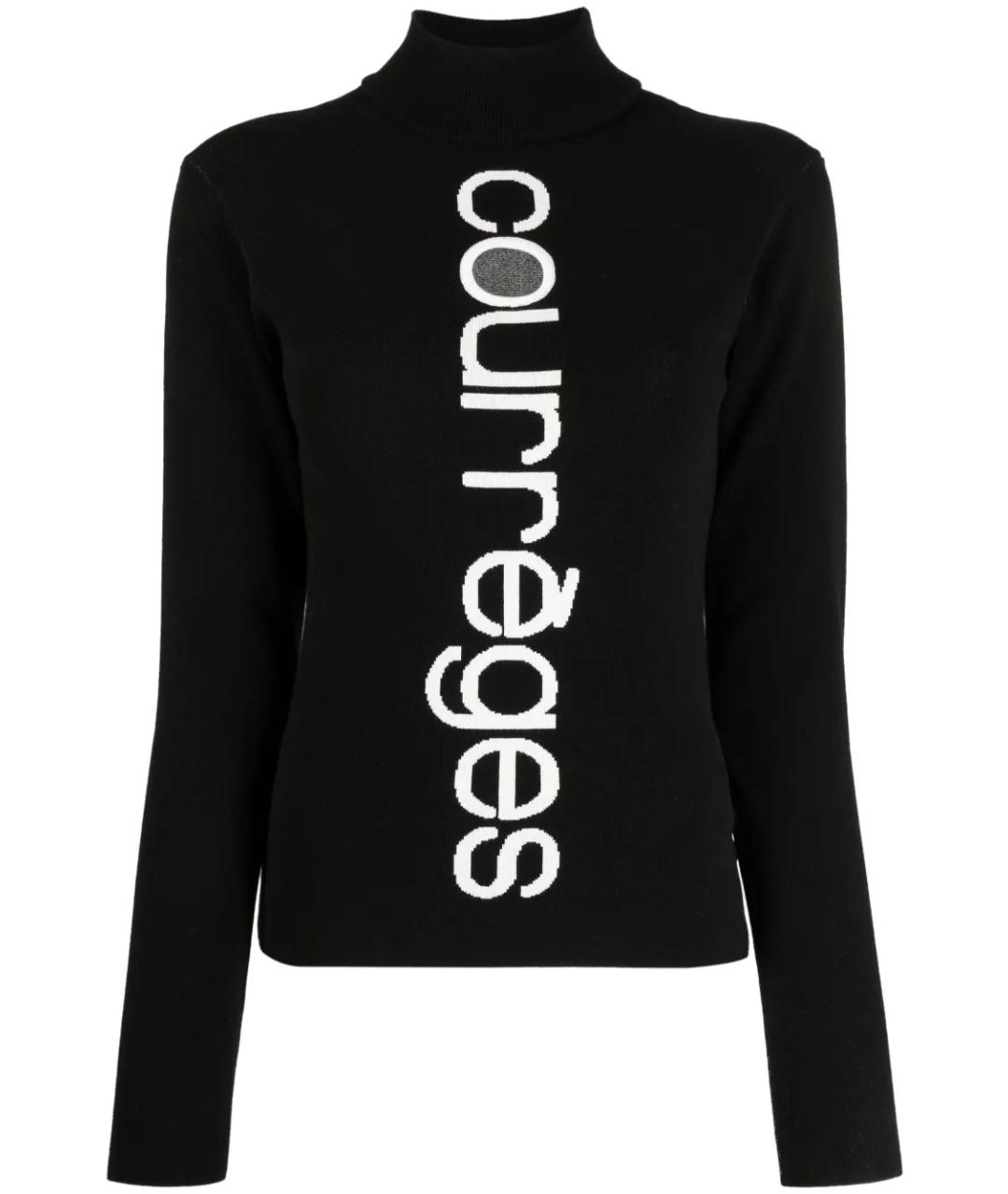 COURREGES Черный вискозный джемпер / свитер, фото 1