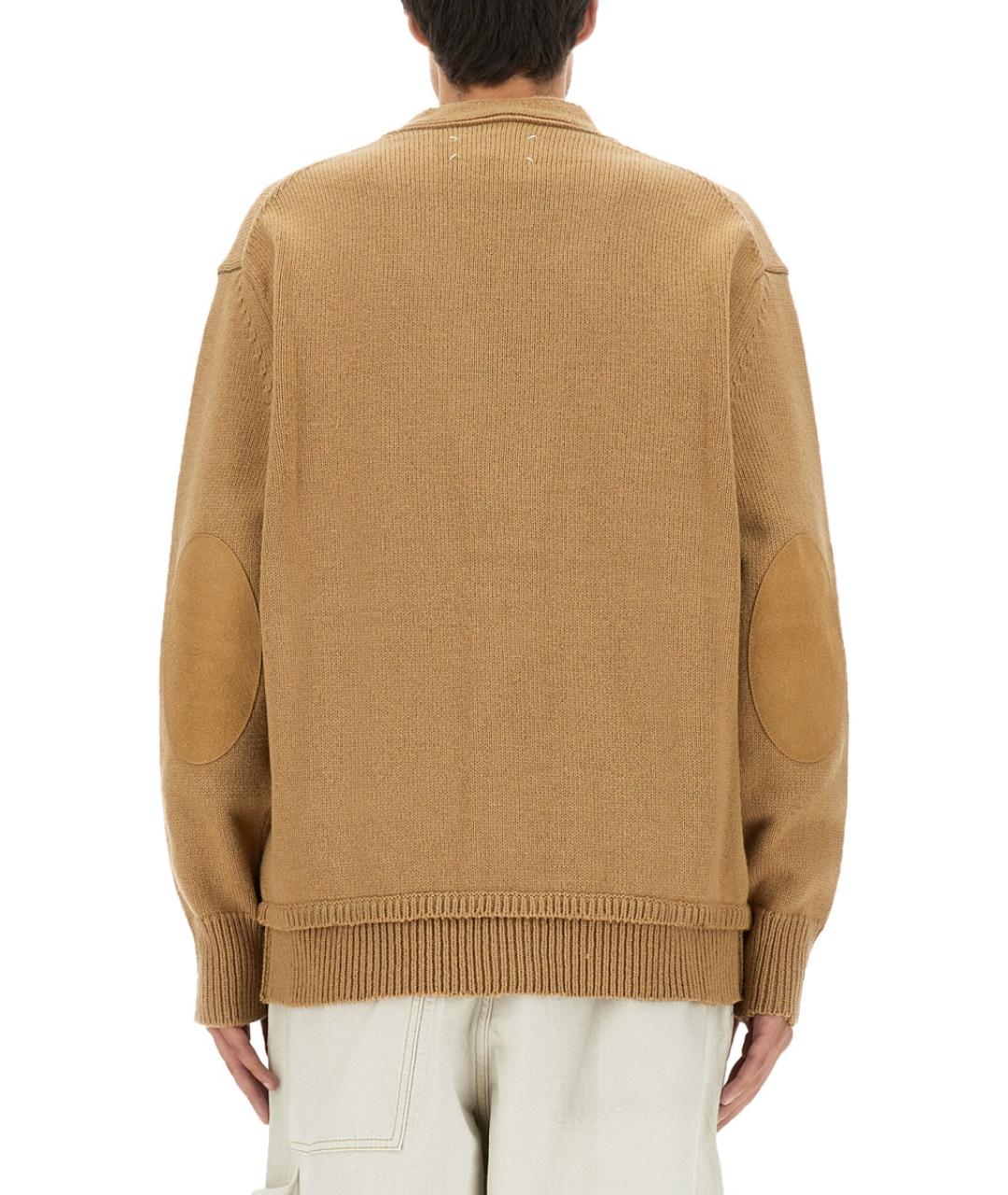 MAISON MARGIELA Бежевый шерстяной кардиган, фото 4
