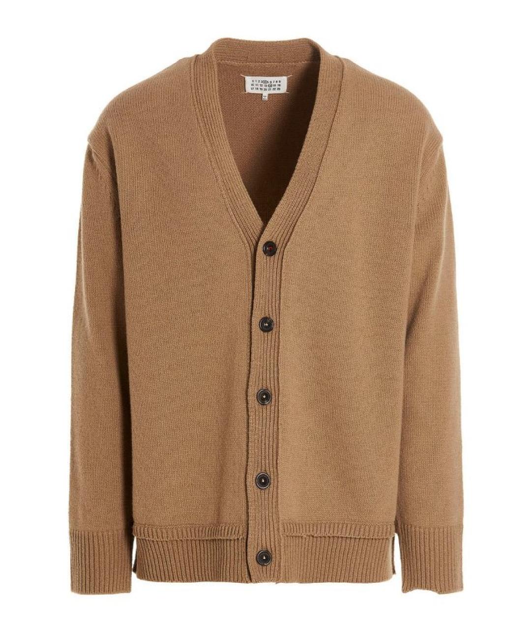 MAISON MARGIELA Бежевый шерстяной кардиган, фото 1