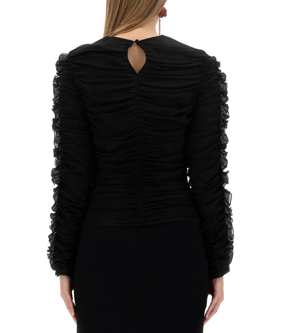 MAGDA BUTRYM Черная шелковая блузы, фото 4