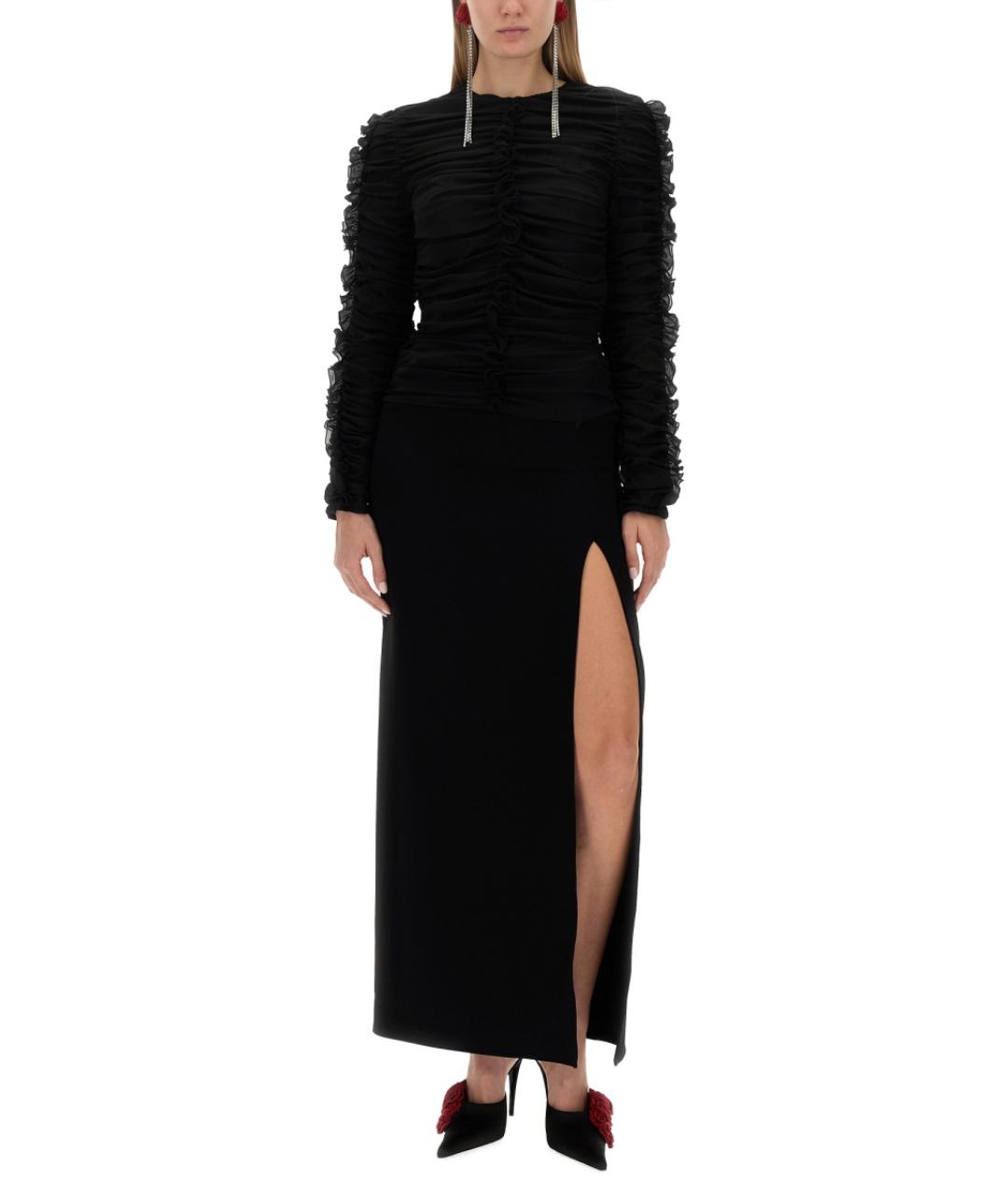 MAGDA BUTRYM Черная шелковая блузы, фото 3