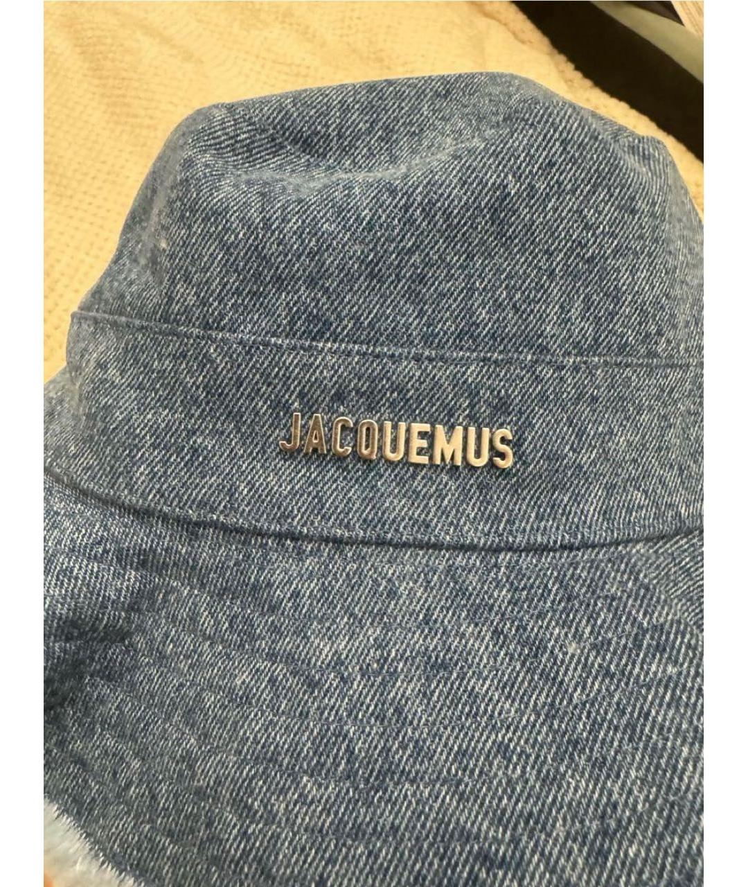 JACQUEMUS Голубая кожаная панама, фото 3