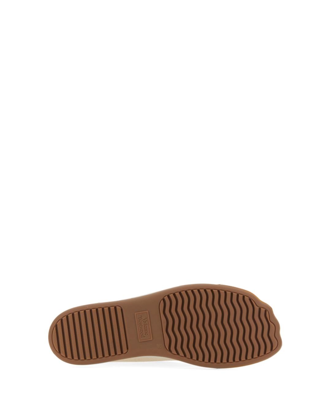 VIVIENNE WESTWOOD Бежевые текстильные кеды, фото 5