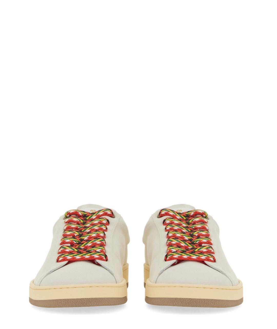 LANVIN Белые кожаные низкие кроссовки / кеды, фото 4