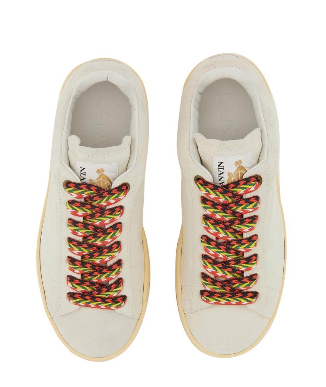 LANVIN Белые кожаные низкие кроссовки / кеды, фото 2