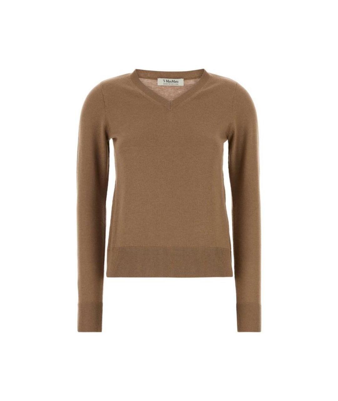 'S MAX MARA Бежевый кашемировый джемпер / свитер, фото 1