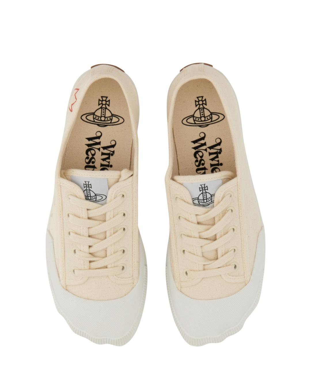 VIVIENNE WESTWOOD Белые низкие кроссовки / кеды, фото 4