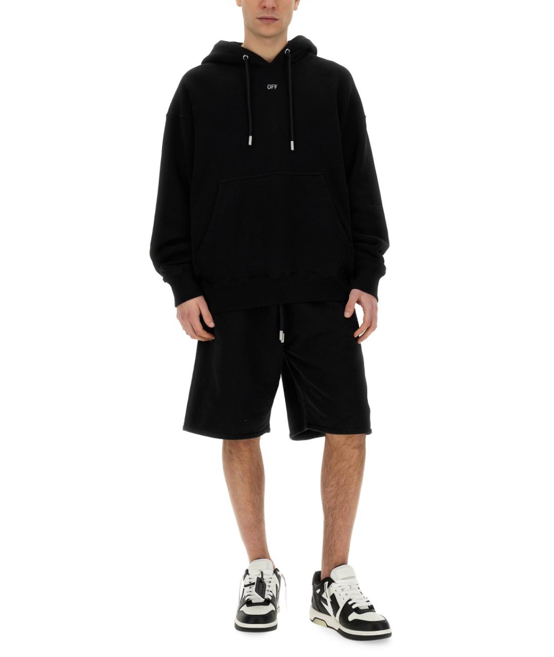 OFF-WHITE Черные хлопковые шорты, фото 2