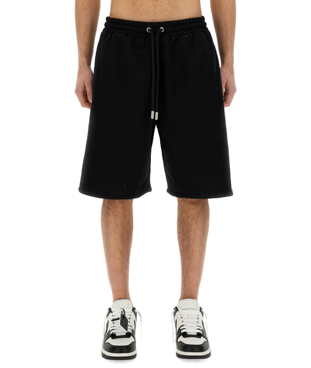 OFF-WHITE Черные хлопковые шорты, фото 5