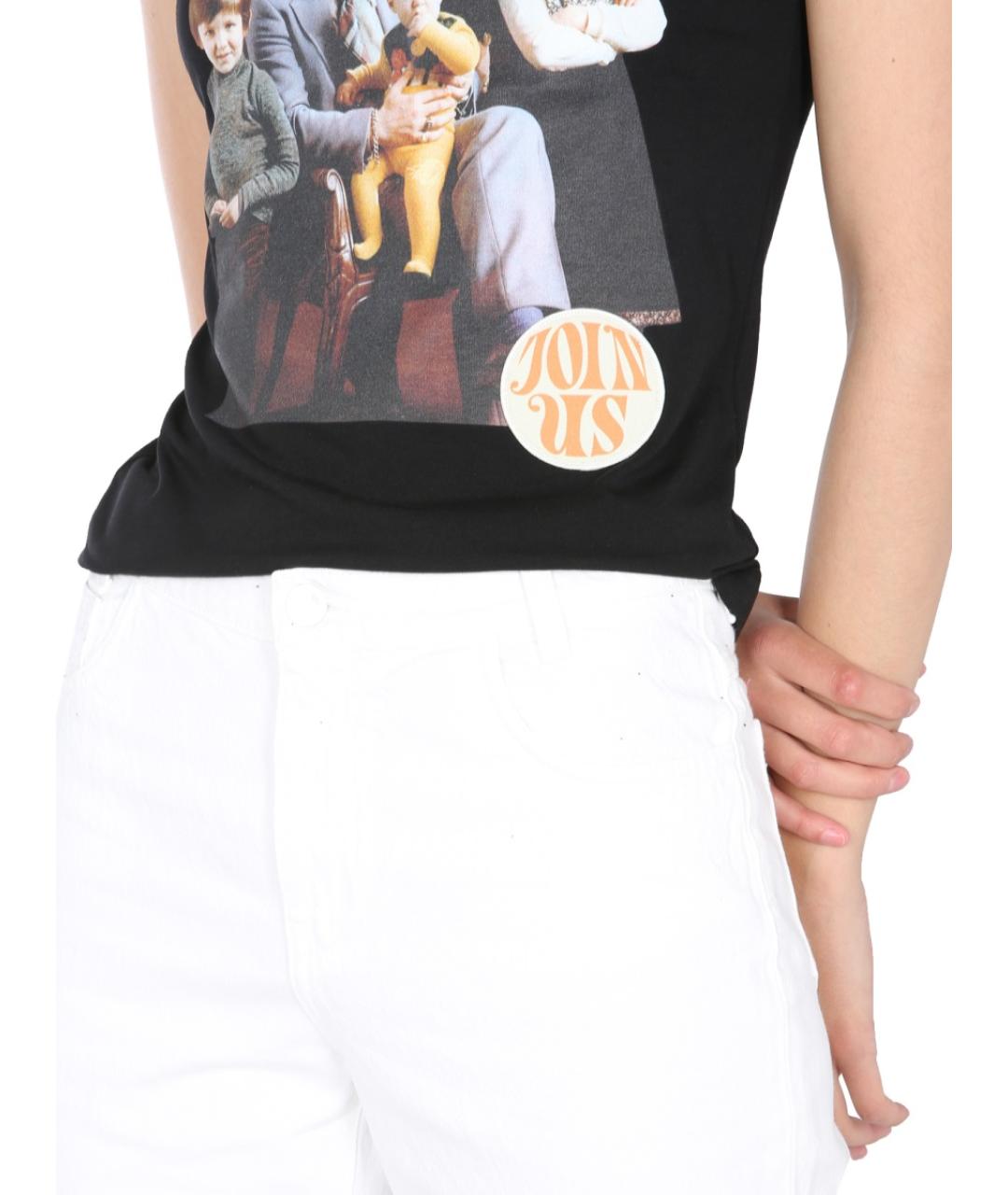 RAF SIMONS Черная хлопковая футболка, фото 5