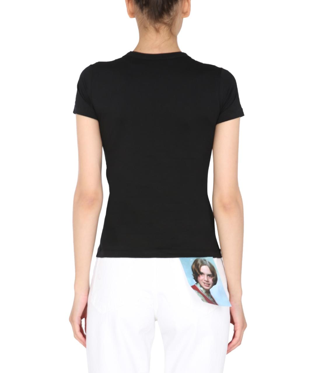 RAF SIMONS Черная хлопковая футболка, фото 4