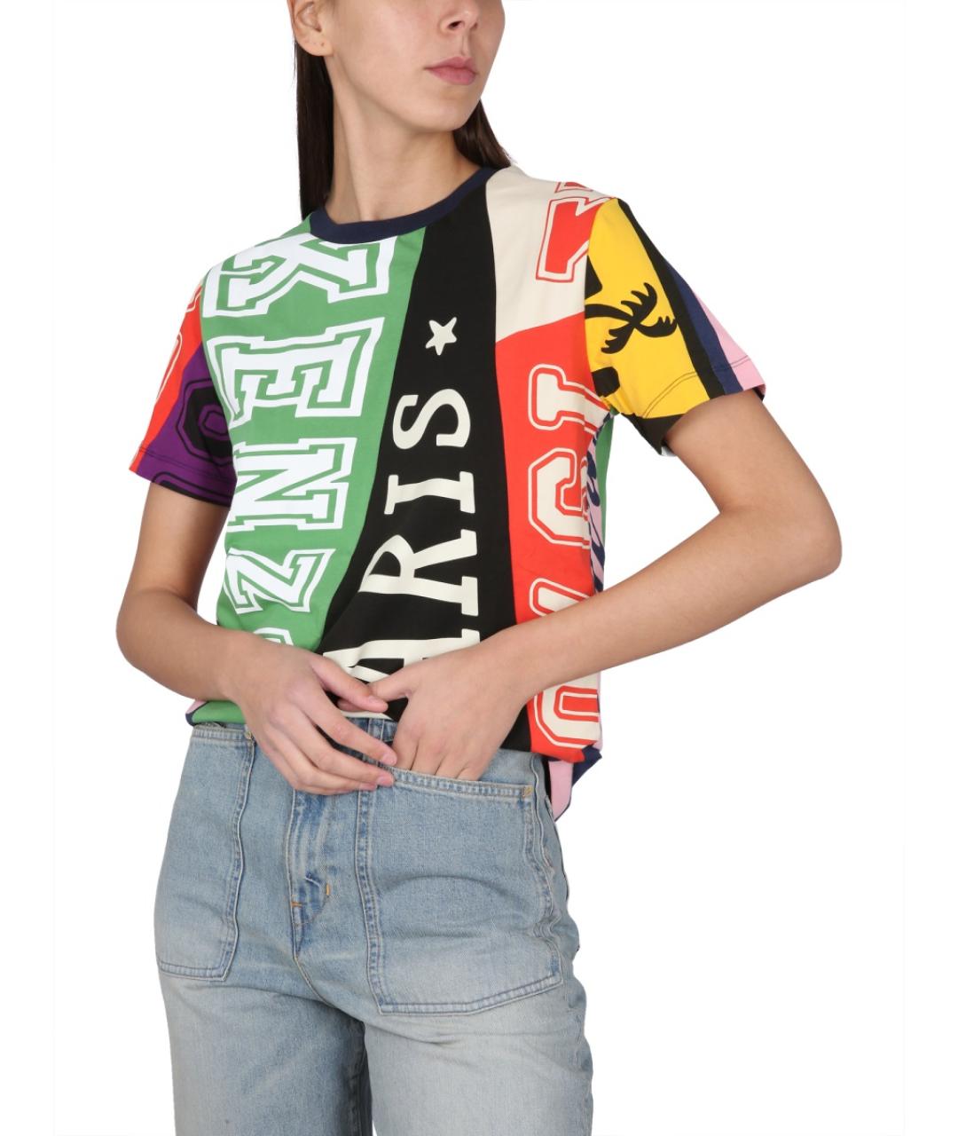 KENZO Мульти хлопковая футболка, фото 5