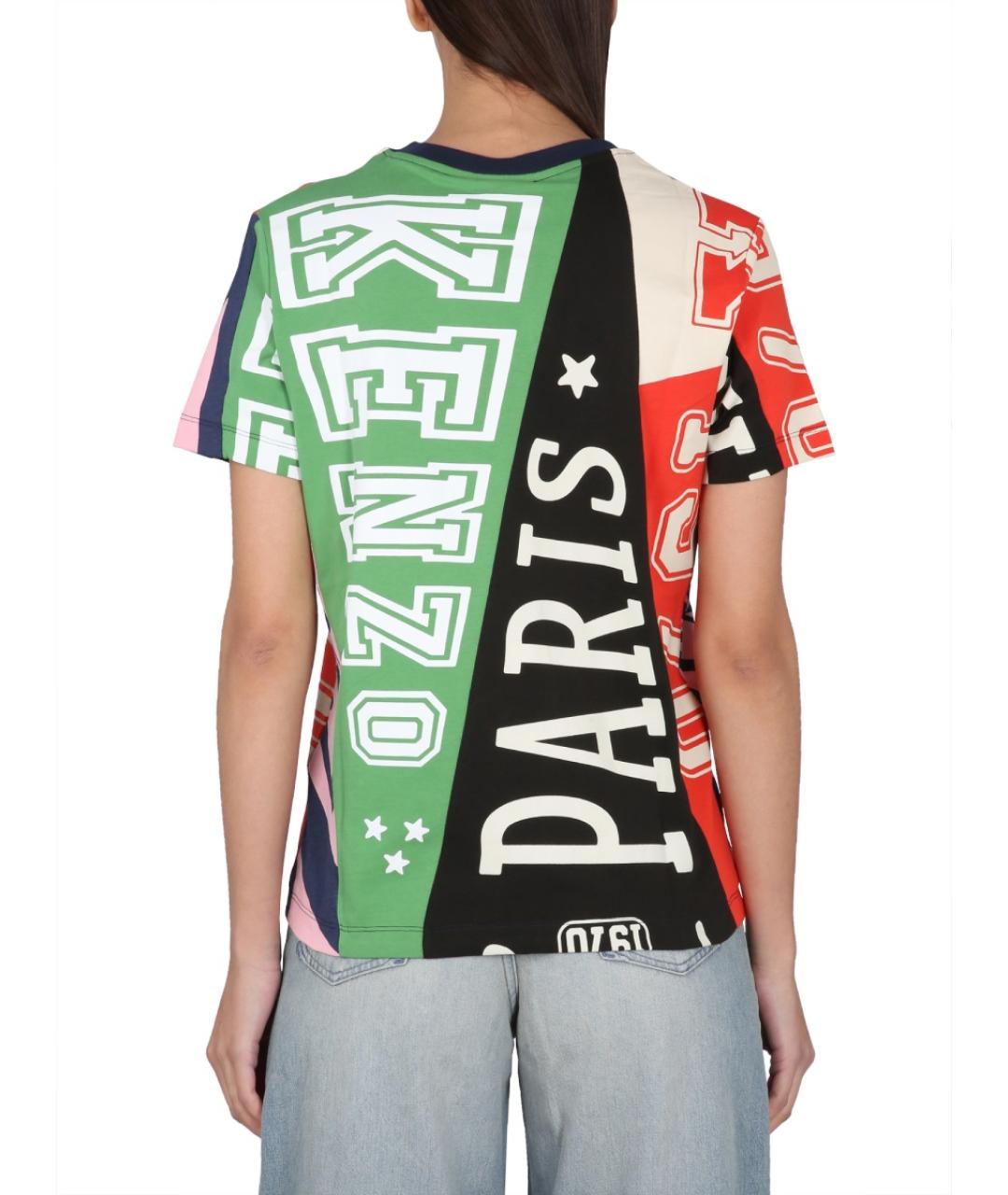 KENZO Мульти хлопковая футболка, фото 4
