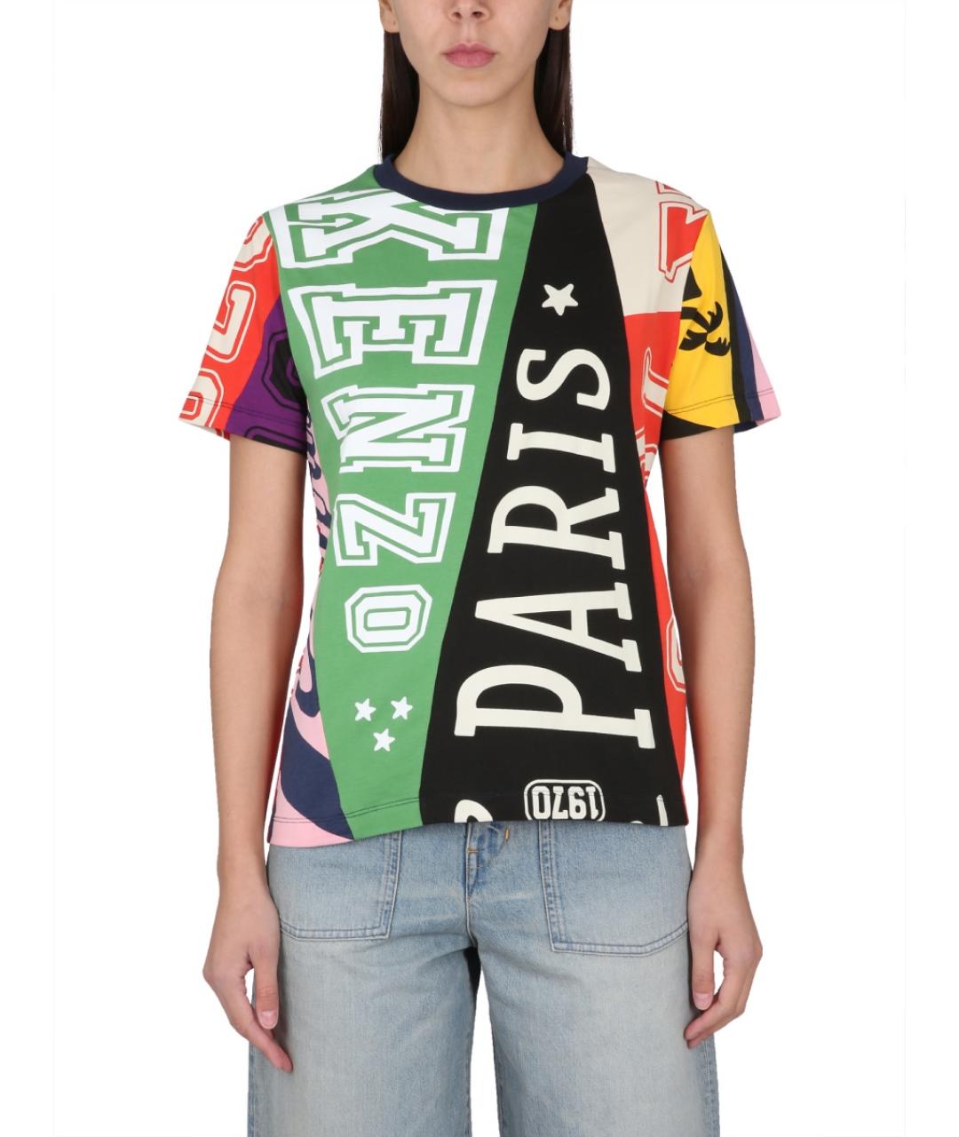 KENZO Мульти хлопковая футболка, фото 2