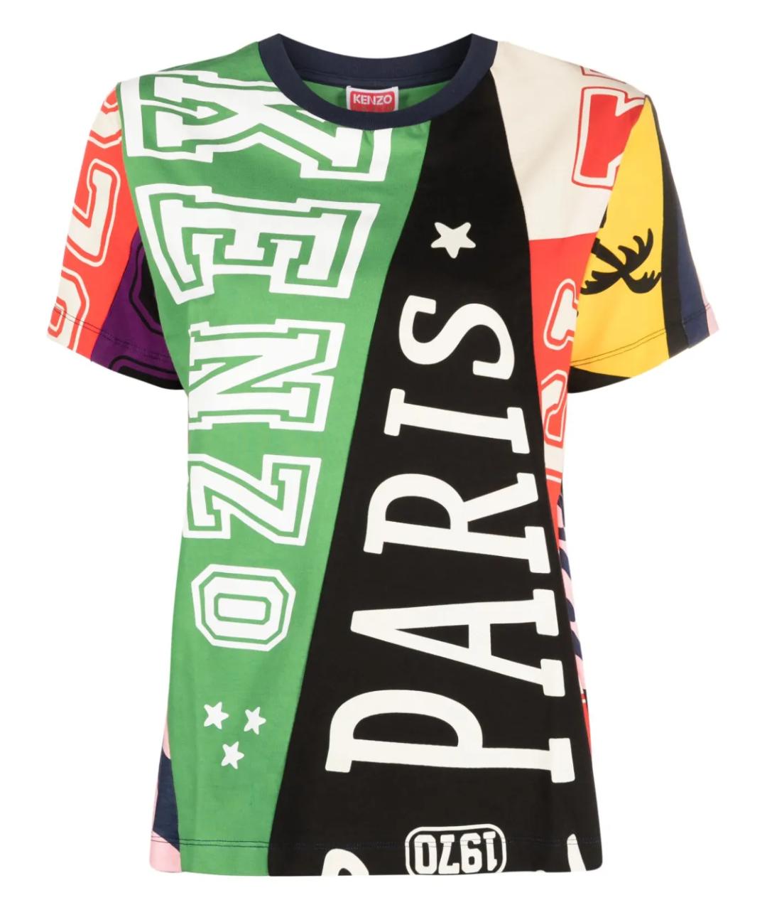 KENZO Мульти хлопковая футболка, фото 1