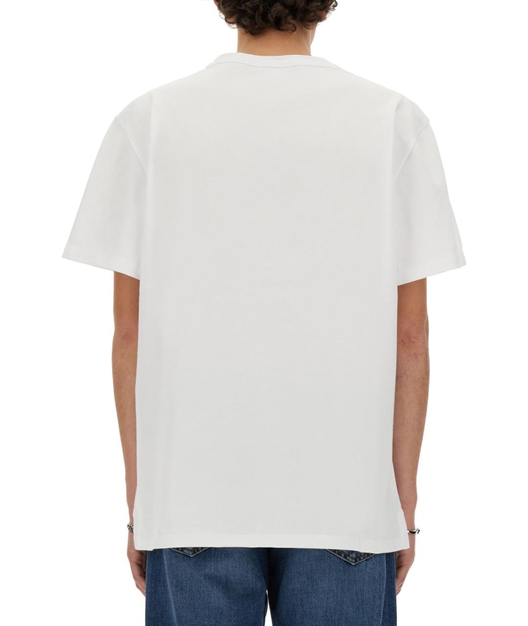 ALEXANDER MCQUEEN Белая хлопковая футболка, фото 4