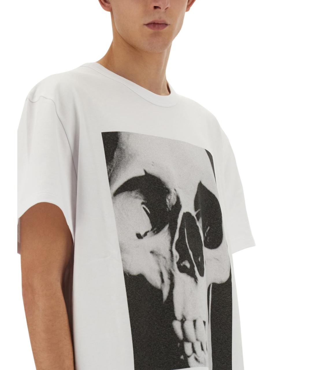 ALEXANDER MCQUEEN Белая хлопковая футболка, фото 5