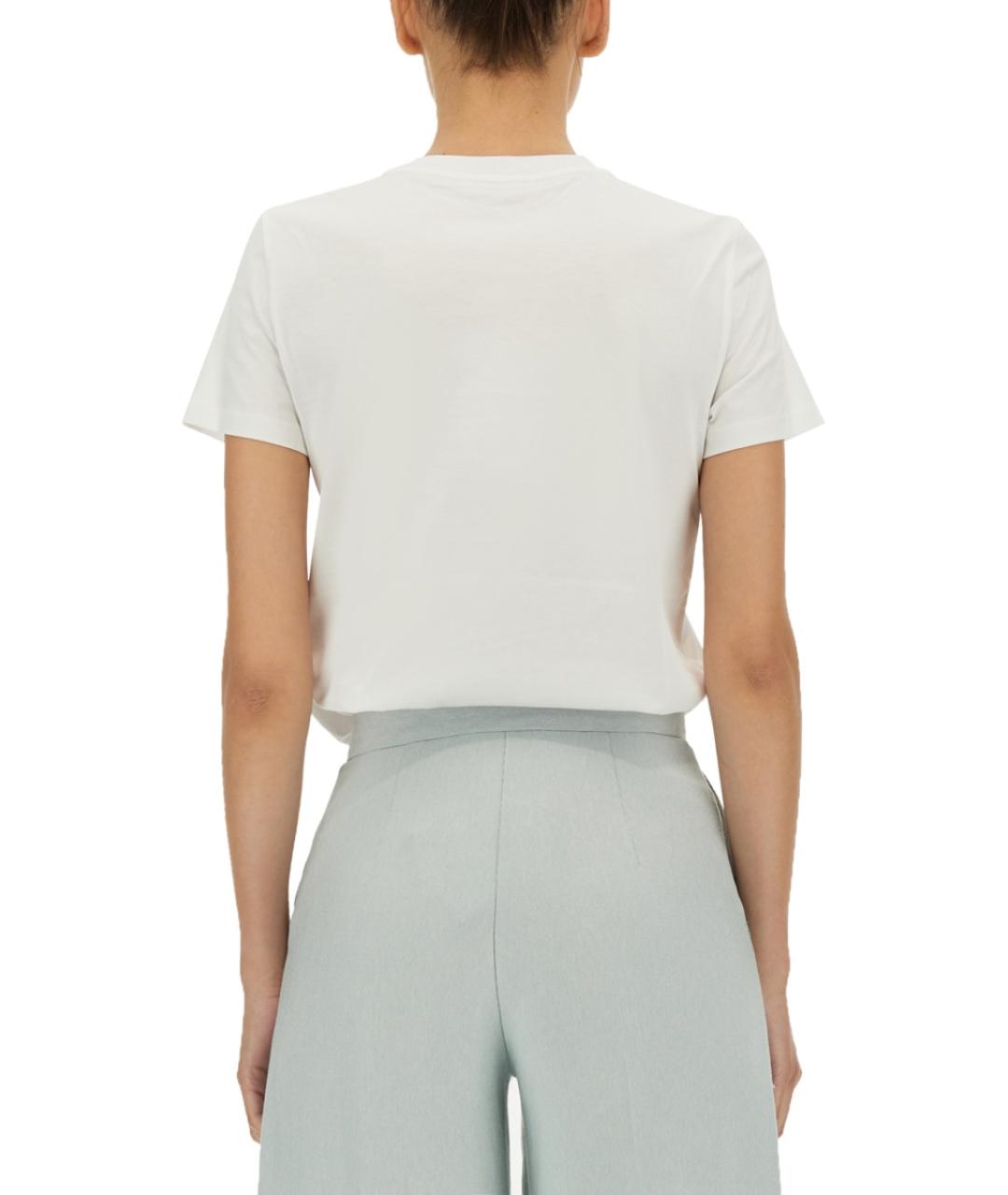 MAX MARA Белая хлопковая футболка, фото 4