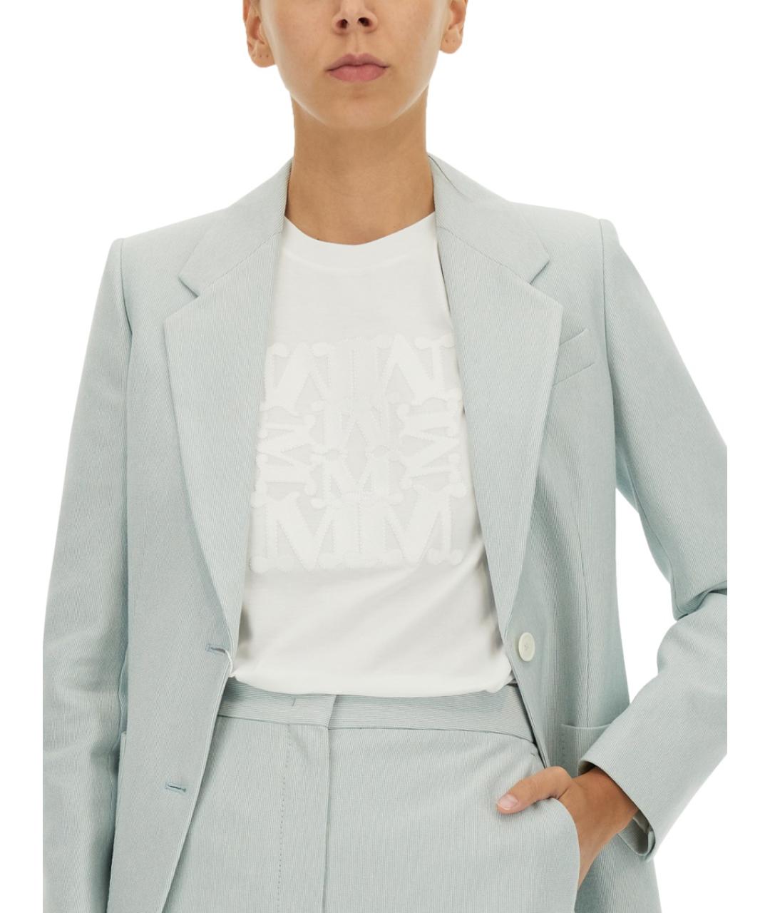 MAX MARA Белая хлопковая футболка, фото 5