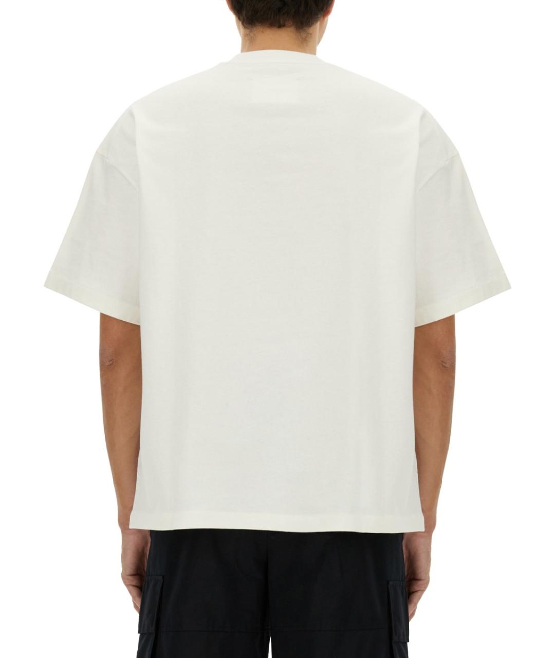 JIL SANDER Белая хлопковая футболка, фото 4