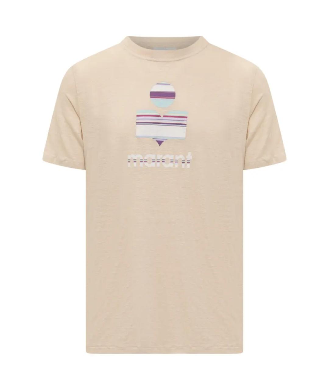 ISABEL MARANT Белая хлопко-леновая футболка, фото 1