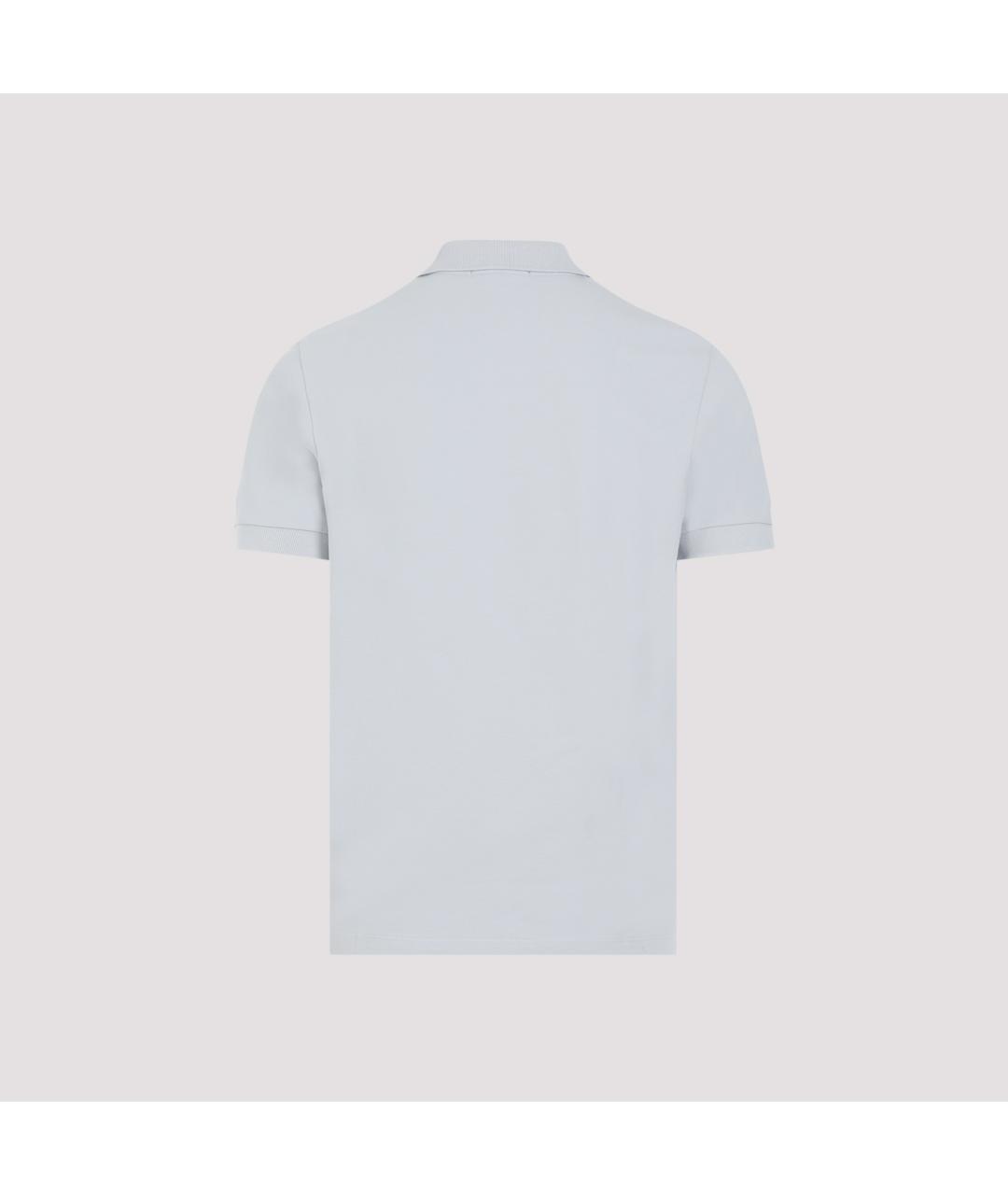 STONE ISLAND Голубое хлопковое поло с коротким рукавом, фото 2