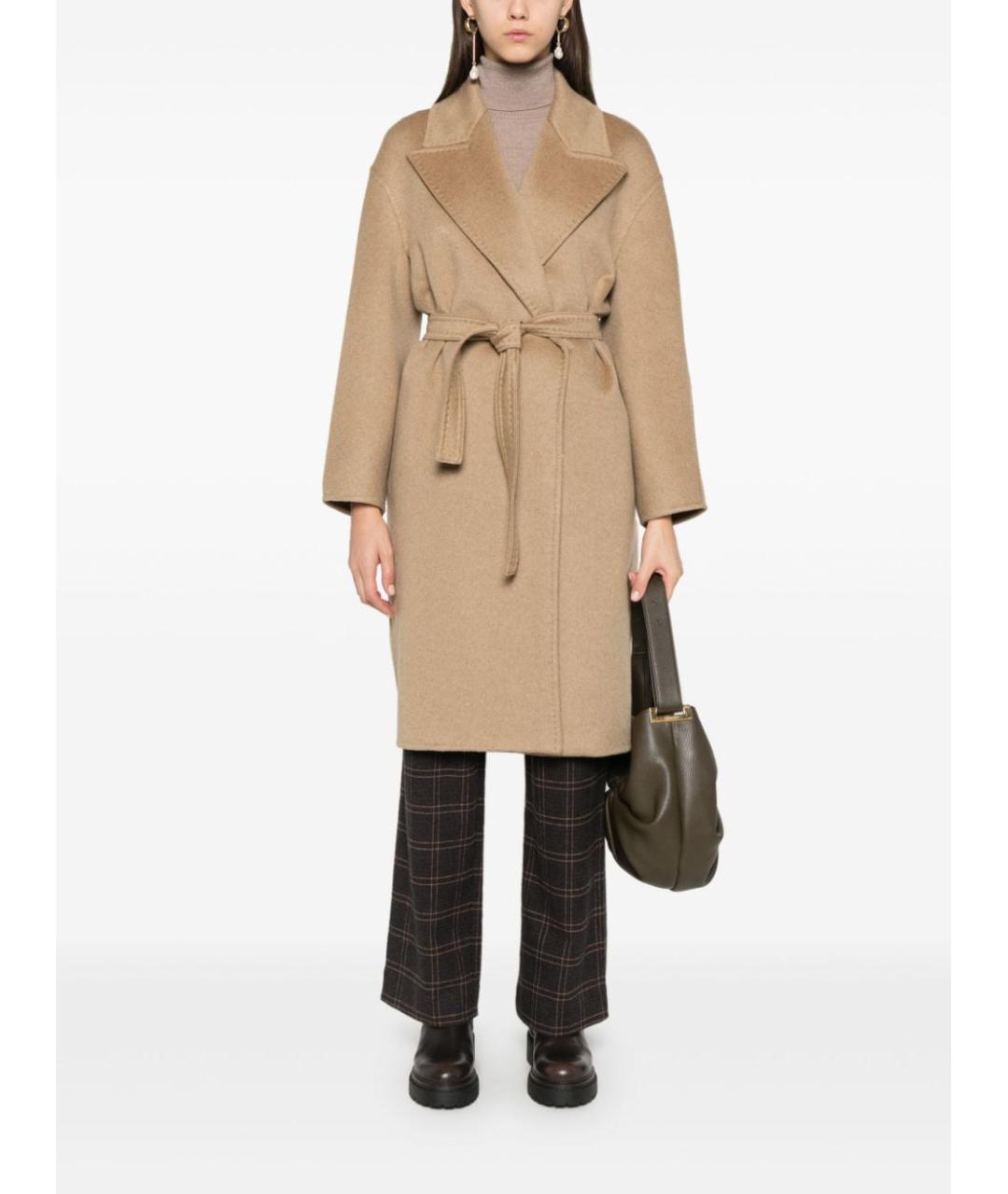 MAX MARA Бежевое кашемировое пальто, фото 4