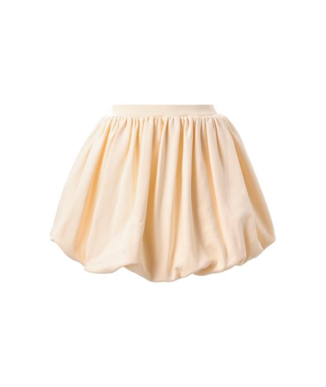 MARNI Бежевая хлопковая юбка мини, фото 1