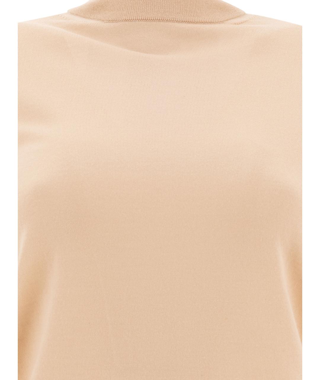 MAX MARA Бежевая шерстяная футболка, фото 3