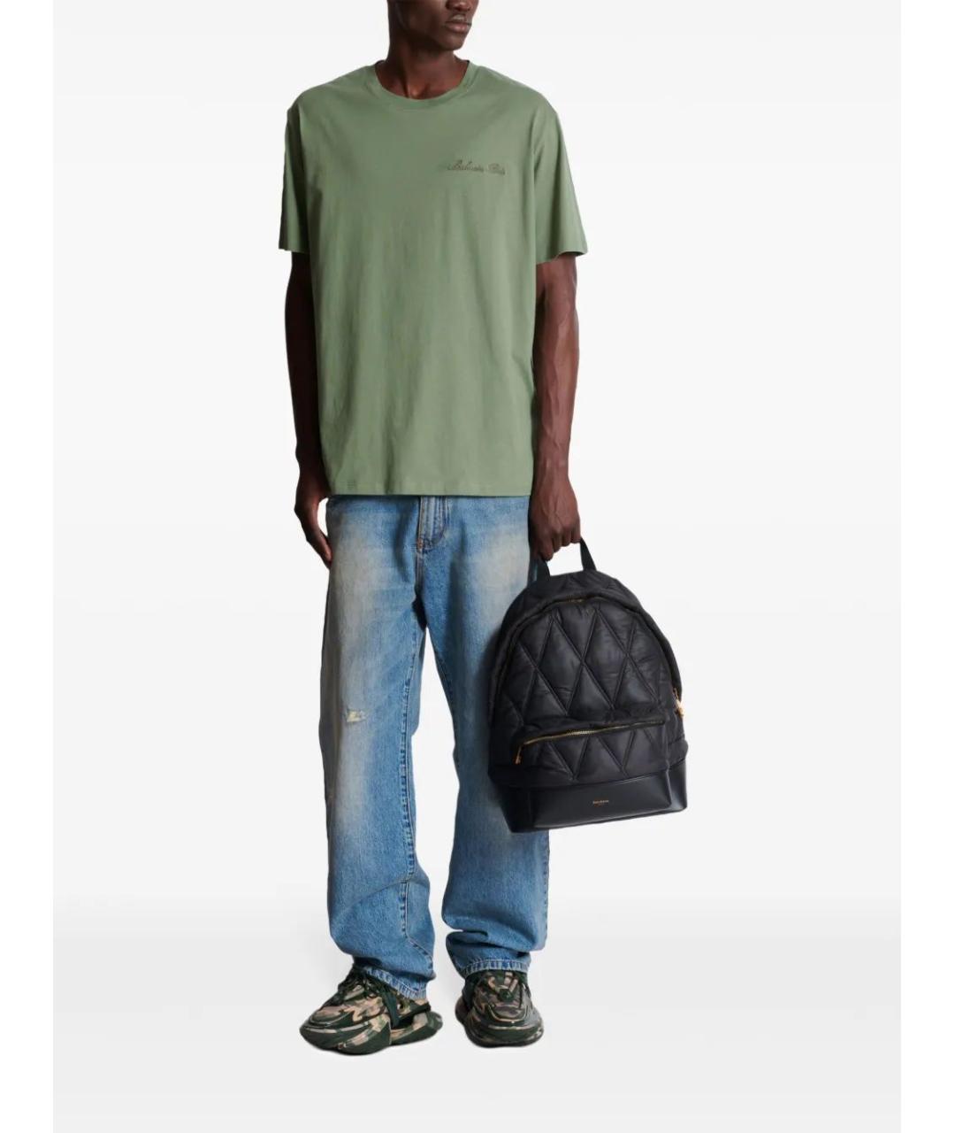 BALMAIN Голубые хлопковые прямые джинсы, фото 2